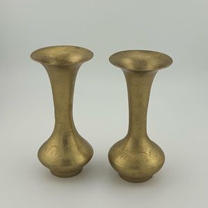 COPY - Pair of Brass Bud Vases